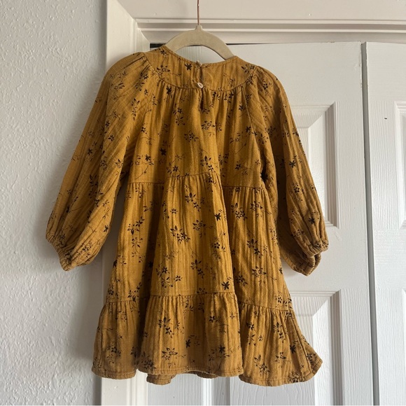Zara 2-3Y Floral Mustard Kids Dress - Picture 1 of 7